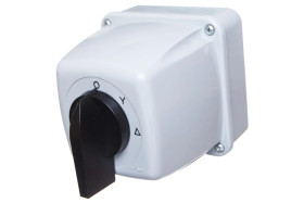 Łącznik krzywkowy 0-gwiazda-trójkąt 5P 63A w obudowie IP65 ŁUK 63-23 916314