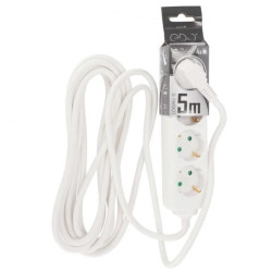 Przedłużacz domowy przenośny LOGAN S White 4 - krotny Schuko 5m EDO777570 EDO