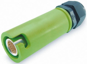 Złącze przemysłowe - zasilające 250A Gniazdo 1,0 kV 1P ITT Cannon Zielony Montaż na kablu IP65