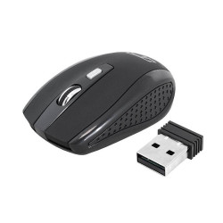 Mysz optyczna LTC MINOTAUR czar. bezprzewodowa zas:10m 2.4GHz