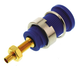 Gniazdo bananowe Żeński Połączenie lutowane typ Gniazdo bananowe Niebieski 32A Hirschmann Test & Measurement rozmiar