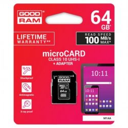 PAMIEC SDHC MICRO 64GB GOODRAM CL10 UHS