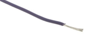 Przewód jednożyłowy linkowy, Przewód instalacyjny, 0,33 mm², 17/0,16 mm, 22 AWG, XLPE, 300 V, Fioletowy, dł. 100m, RS