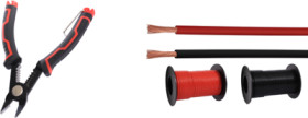 PVC-stranded wires kit, halogen free, 0.14 mm², 18 x 0.1 mm, black/red, outer Ø 1.2 mm, 23CW026