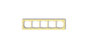 Deco Ramka Pięciokrotna Deco Pastel Matt Kanarkowy 43Dr-5