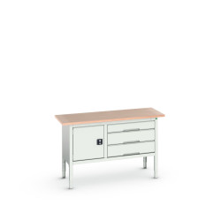 Stół warsztatowy szer. 600mm maks. obciążenie: 75kg Stół do przechowywania Stal dł. 1500mm wys. 930mm