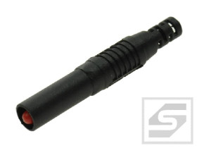 Wtyk bananowy 4mm;25.503.2;lutowany czarny;bezpieczny;32A;1000V;Amass