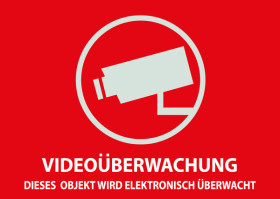AU1320 VIDEO warning sticker 148x105 mm