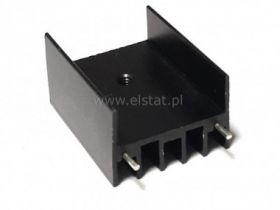 Radiator 30 x 22 x 15mm czerniony żebrowany