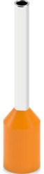 Insulated wire end ferrule, 0.5 mm², 16 mm/10 mm long, DIN 46228-4, UL 486F-E, orange, 2100130