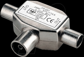 Distributor 2x IEC connector to 1x IEC socket