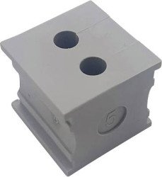 TRU COMPONENTS TC-10329276 Przepust kablowy ELT 2/5, (D x S) 21 mm x 21 mm, elastomer, 1 szt.