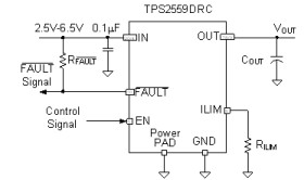 1.2-4.7A adjustable ILIMIT, 2.5-6.5V, 13mΩ USB power switch, active-high