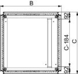 Spacial SF przepust kablowy pojedynczy, zatrzaskowy, 800x800mm NSYEC881