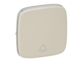 VALENA ALLURE Klawisz kremowy przycisku przewyłącznikanego no/nc z symbolem dzwonka 755016 LEGRAND