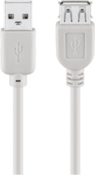 USB 2.0 extension cable, USB plug type A to USB socket type A, 0.6 m, gray, 68624