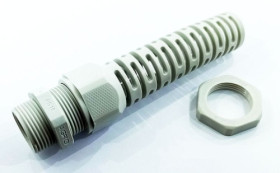 PG16 dławnica kablowa poliamidowa z odgiętką szara