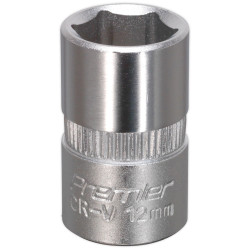 Sealey S3812 Walldrive Socket 12mm 3/8&quot;sq Drive