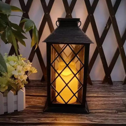 Lampa Solarna Ogrodowa LED Stojąca LIRIO 2 IP44 Wisząca Patyna Latarenka LUMILED