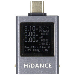 HDC-085C miernik portu USB-C napięcia prądu mocy PD3.1 QC3.0 Czarno-biały wyświetlacz