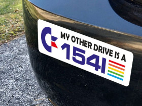 Commodore retro bumper stickers