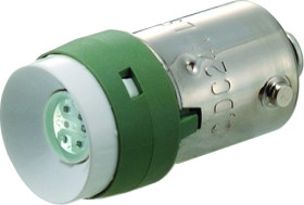 Lampka kontrolna Zielony 12V BA9 LED średnica 10.6mm