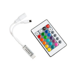 STEROWNIK LED RGB IR 24 PRZYCISKI 6A 72W EC79456