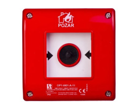 Przycisk ppoż. natynkowy 1Z 1R czerwony zwalniany samoczynnie bez sygnalizacji OP1-W01-A11