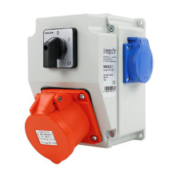 Zestaw siłowy NBOX-Z.7 1x16A 5P 2x230V wyłącznik 0-1 3711207 Next