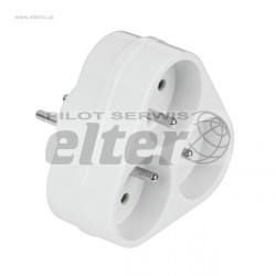 Rozgałęźnik sieciowy 3gn biały 230V