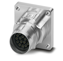 Złącze wielostykowe przemysłowe 17-pinowe M17 Montaż przedni Gniazdo Phoenix Contact