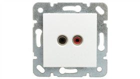 Karre Gniazdo Głośnikowe Konektor 2Xchinch, Kolor Biały / 90967037