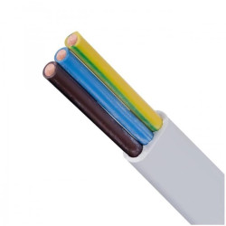 Kabel instalacyjny płaski YDYp 3x1,5mm2 biały 450/750V drut Eltrim /100m/