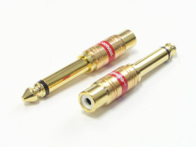 Przejście JACK wtyk 6.3mm - gniazdo RCA Vitalco