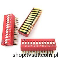 DA-12-DIP DIP Switch 12 Position THT DIPRONICS