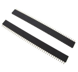 40 Goldpin Header Female Single Straight 2.54mm