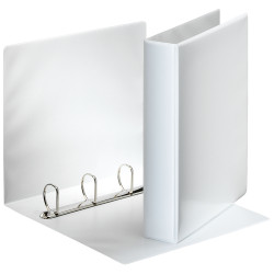 Esselte 49704 Essentials Presentation Binder 4 D Ring 40mm Capacity White