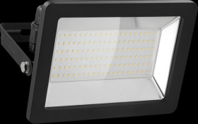 53876 LED flood light, 100 W, black, IP65