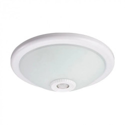 PLAFON SZKLANY 2xE27 Z CZUJNIKIEM PIR