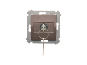 SIMON 54 Wyłącznik na kluczyk chwilowy-przycisk 2 pozycyjny „0-I” styk N/O 5 A 250 możliwość wyjęcia klucza tylko w pozycji 0 br