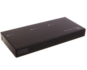 Rozdzielacz/Splitter DVI z audio (miniJack), 1920x1200p, 1/2-portowy DS-41211