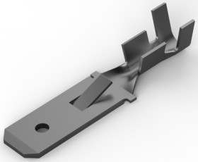 Uninsulated flat plug sleeve, 6.35 x 0.81 mm, 1.03 to 2.62 mm², AWG 17 to 13, brass, tin-plated, 928947-2