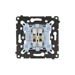 Simon 55 Łącznik roletowy trójpozycyjny 1-0-2 (mechanizm) 10A, 250V~, szybkozłącza, czarna rama SZW1KMR