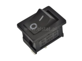 Przeł. kołys. czarny 6A 230V OFF-(ON) ( mały ) 2p