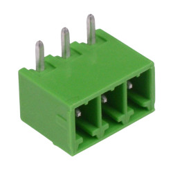 3-Way 3.81mm Horizontal PCB Header Closed Ends Green 10A 300V