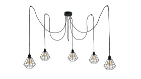 Lampa wisząca loftowa 5xE27 FOSKAL BLACK