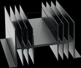 SK 02/100/SA-CB Heat sink, 100 mm, aluminum, 1.1 K/W, TO-3/TO-66/SOT-32