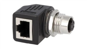 Rjs-12D04ff-Rs8001 Adapter M12 Żeński,Rj45 Gniazdo Kod D-Ethernet 4Pin Kat 5E