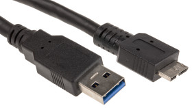 Kabel USB Złącze A USB A Złącze B Micro USB typu B dł. 2m Przewód USB USB 3.0 kolor: Czarny