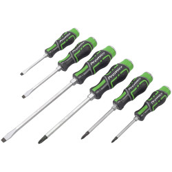 Sealey AK4940HV Premier Hammer-Thru Screwdriver Set 6pc - Hi-Vis Green